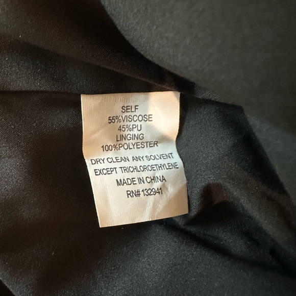 Amanda Uprichard Faux Leather Shimmering Black Mini Skirt - Picture 7 of 7